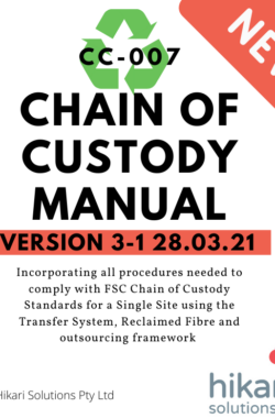 FSC Single Site PC Reclaimed Fiber Transfer Chain of Custody
