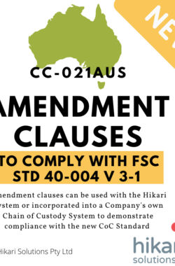 FSC Chain of Custody AUS Amendment Clauses